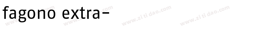 fagono extra字体转换